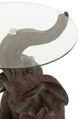 Table d'appoint en résine marron foncé Dumbo L 50.5 cm - Photo n°3; ?>