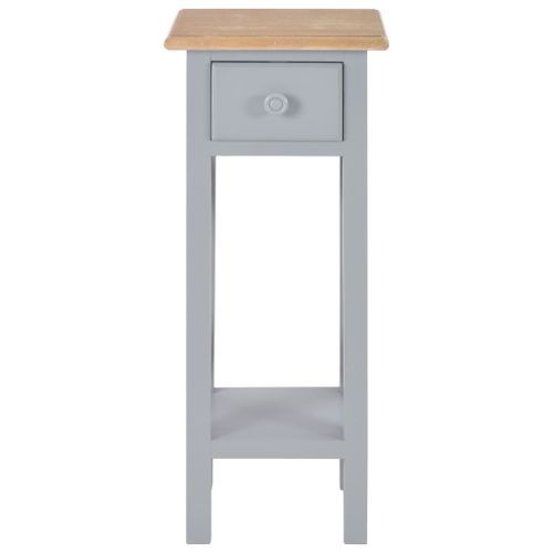 Table d'appoint Gris 27 x 27 x 65,5 cm Bois - Photo n°3; ?>