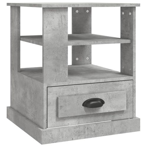 Table d'appoint gris béton 50x50x60 cm bois d'ingénierie - Photo n°2; ?>