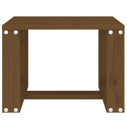 Table d'appoint jardin marron miel 40x38x28,5cm bois massif pin - Photo n°3; ?>