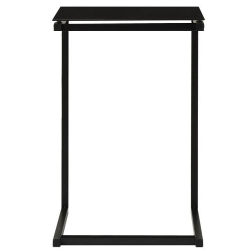 Table d'appoint Noir 40x40x60 cm Verre trempé - Photo n°2; ?>
