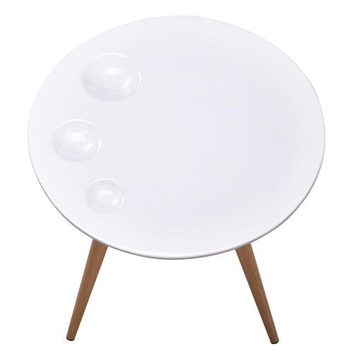 Table d'appoint Nordique Blanc Kimo - Photo n°2; ?>