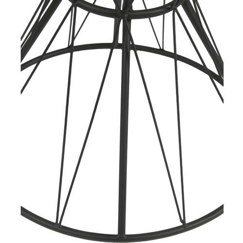 Table d'appoint octogonale bois massif clair et métal noir Jail - Photo n°3; ?>