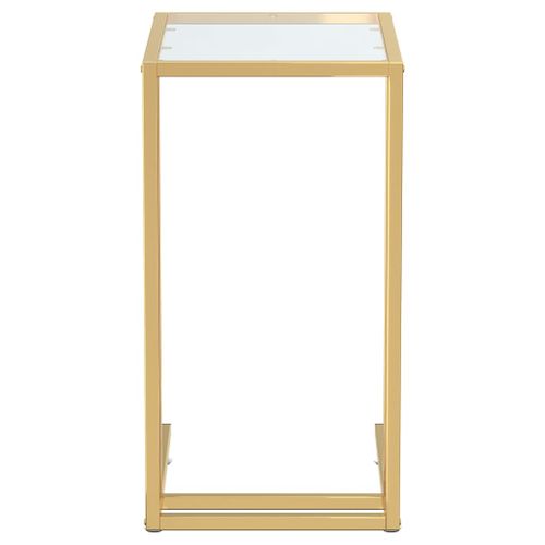 Table d'appoint ordinateur Transparent 50x35x65 cm Verre trempé - Photo n°3; ?>