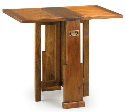 Table d'appoint pliante en bois massif de Mindy Orka 90 cm - Photo n°2; ?>