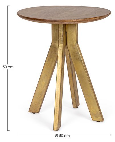 Table d'appoint ronde en bois bicolore Sam - Lot de 2 - Photo n°3; ?>
