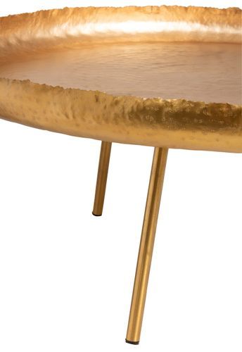 Table d'appoint ronde métal doré Orela D 83 cm - Photo n°3; ?>
