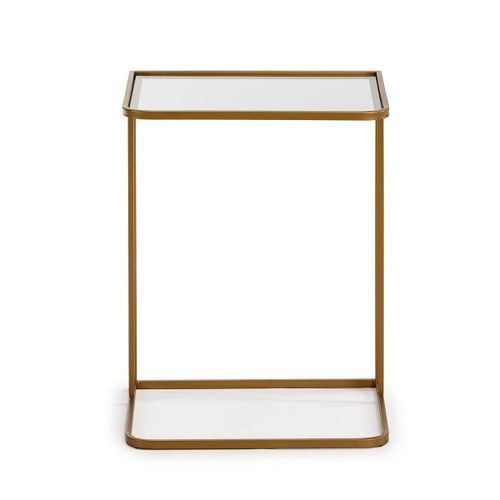 Table d'appoint verre transparent et métal doré Vera - Photo n°2; ?>