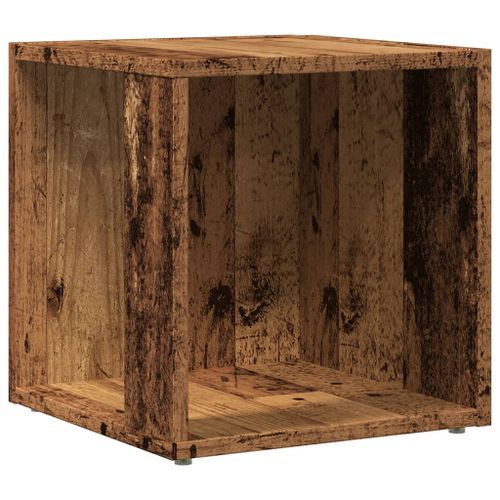 Table d'appoint vieux bois 33x33x34 cm bois d'ingénierie - Photo n°2; ?>