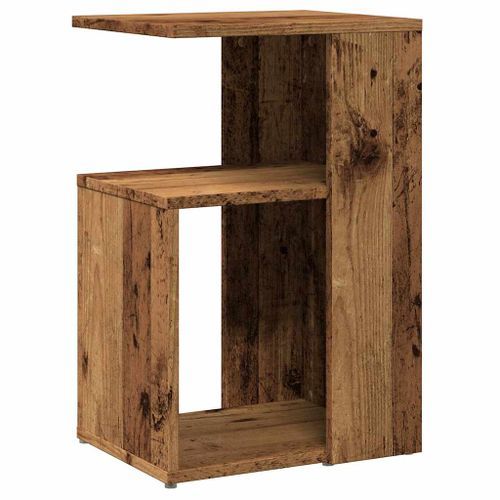 Table d'appoint vieux bois 36x30x56 cm bois d'ingénierie - Photo n°2; ?>