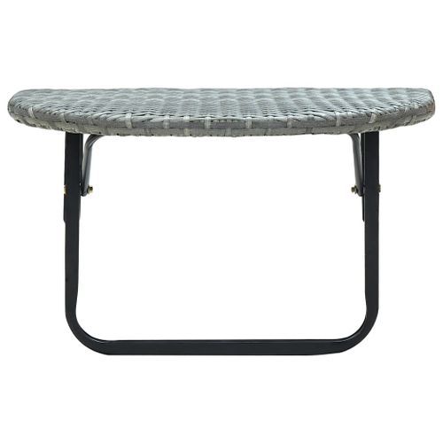 Table de balcon Gris 60x60x50 cm Résine tressée - Photo n°2; ?>