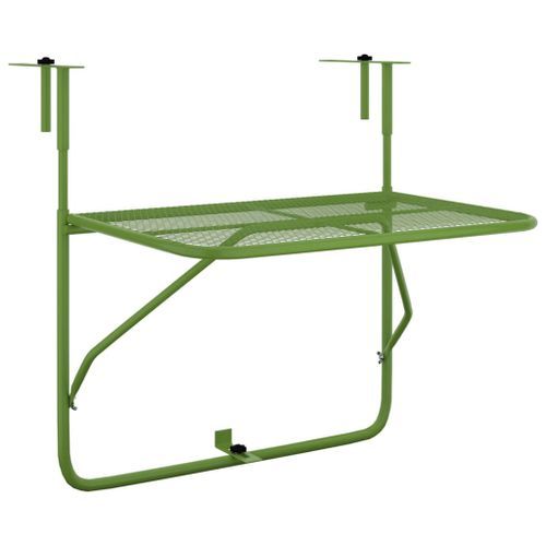 Table de balcon Vert 60x40 cm Acier - Photo n°2; ?>