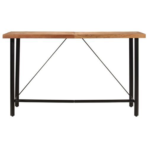 Table de bar 180x70x107 cm bois massif d'acacia et fer - Photo n°2; ?>