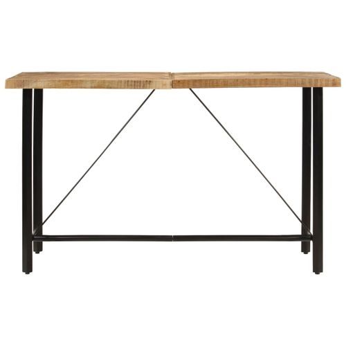 Table de bar 180x70x107 cm bois massif de manguier et fer - Photo n°2; ?>