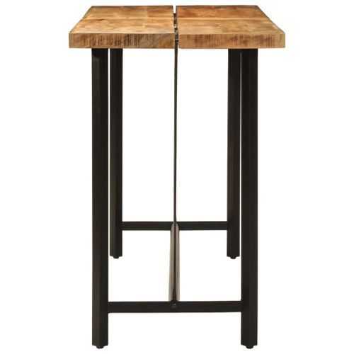 Table de bar 180x70x107 cm bois massif de manguier et fer - Photo n°3; ?>