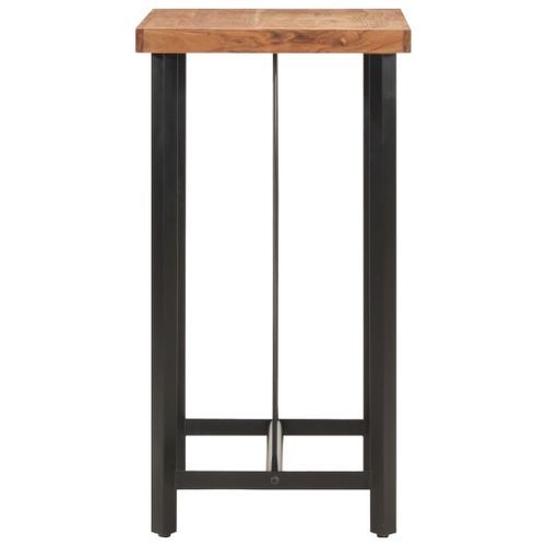 Table de bar 55x55x107 cm bois massif d'acacia et fer - Photo n°3; ?>