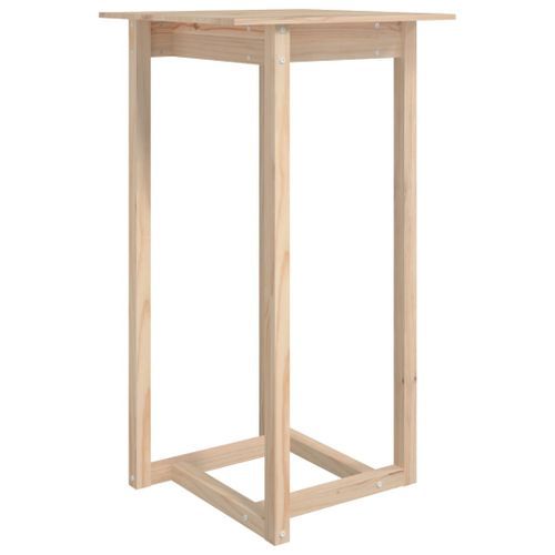 Table de bar 60x60x110 cm Bois massif de pin - Photo n°2; ?>