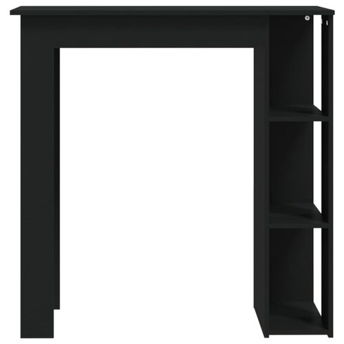 Table de bar avec étagère Noir 102x50x103,5cm Bois d'ingénierie - Photo n°3; ?>