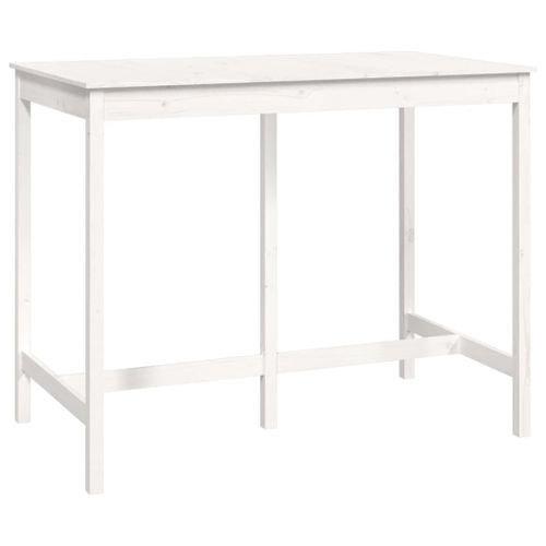 Table de bar Blanc 140x80x110 cm Bois massif de pin - Photo n°2; ?>