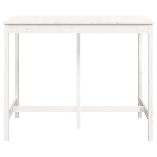 Table de bar Blanc 140x80x110 cm Bois massif de pin - Photo n°3; ?>