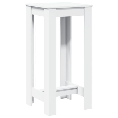 Table de bar blanc 51x50x103,5 cm bois d'ingénierie - Photo n°2; ?>