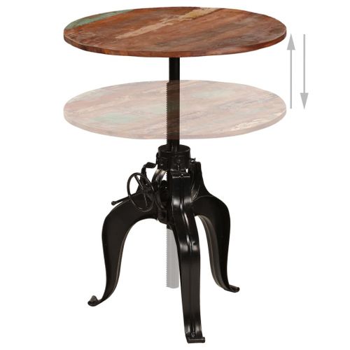 Table de bar Bois de récupération massif 75 x (76-110) cm - Photo n°3; ?>