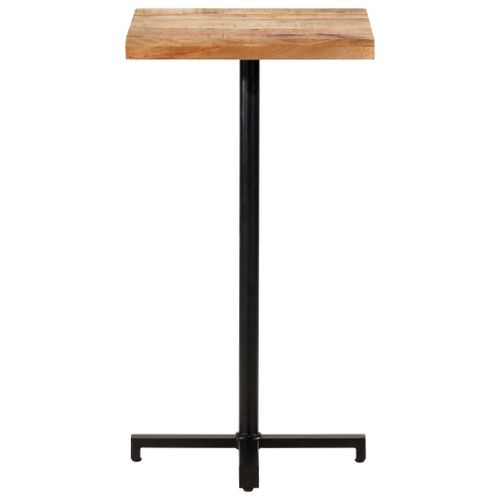 Table de bar Carrée 50x50x110 cm Bois de manguier brut - Photo n°2; ?>