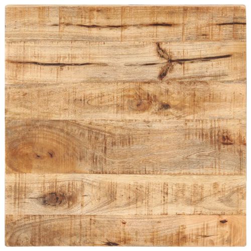 Table de bar Carrée 50x50x110 cm Bois de manguier brut - Photo n°3; ?>