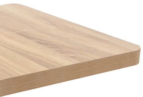 Table de bar carrée bois clair et pied métal noir Kalas 60 cm - Photo n°3; ?>