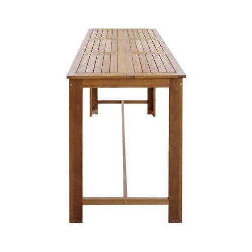 Table de bar carrée bois d'acacia massif finition à l'huile Skan 150 - Photo n°2; ?>