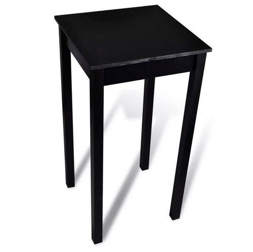 Table de bar carrée bois et pin massif noir Ejjie 55 cm - Photo n°2; ?>