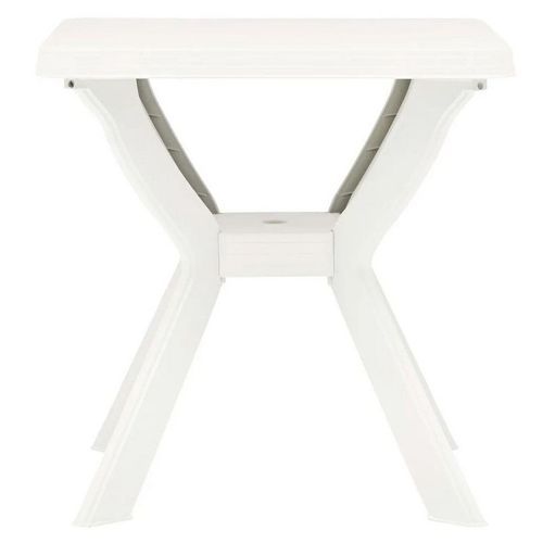 Table de bar carrée plastique blanc Bouka - Photo n°2; ?>