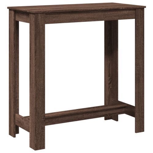 Table de bar chêne marron 102x50x103,5 cm bois d'ingénierie - Photo n°2; ?>