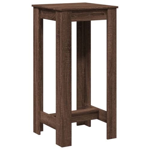 Table de bar chêne marron 51x50x103,5 cm bois d'ingénierie - Photo n°2; ?>