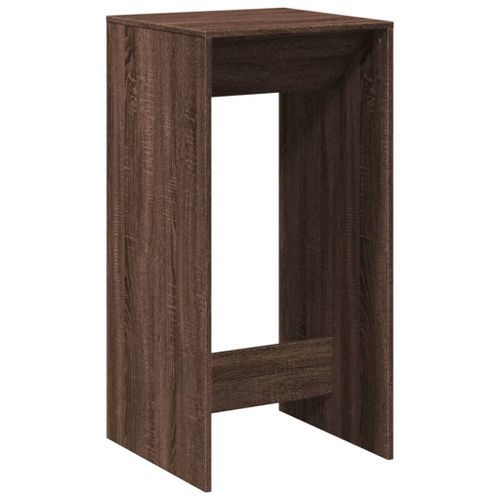 Table de bar chêne marron 51x50x103,5 cm bois d'ingénierie - Photo n°2; ?>