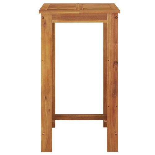 Table de bar de jardin 60x60x105 cm Bois d'acacia solide - Photo n°3; ?>