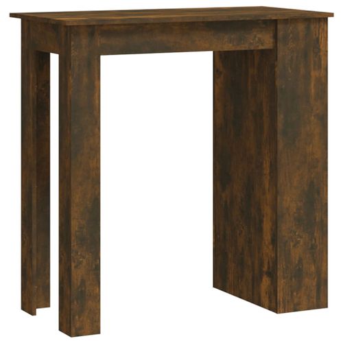 Table de bar et étagère de rangement Chêne fumé 102x50x103,5 cm - Photo n°2; ?>