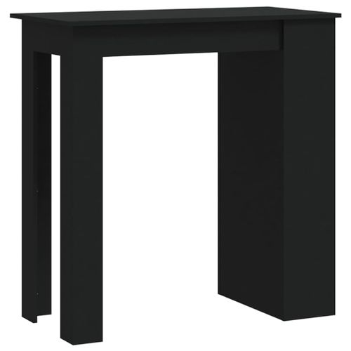 Table de bar et rangement Noir 102x50x103,5cm Bois d'ingénierie - Photo n°2; ?>