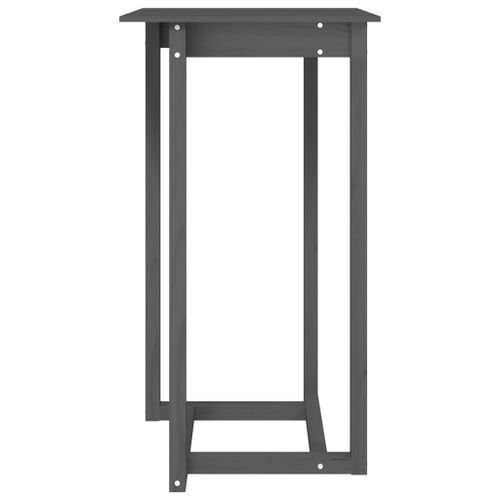 Table de bar Gris 60x60x110 cm Bois massif de pin - Photo n°3; ?>