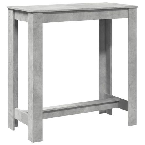 Table de bar gris béton 102x50x103,5 cm bois d'ingénierie - Photo n°2; ?>