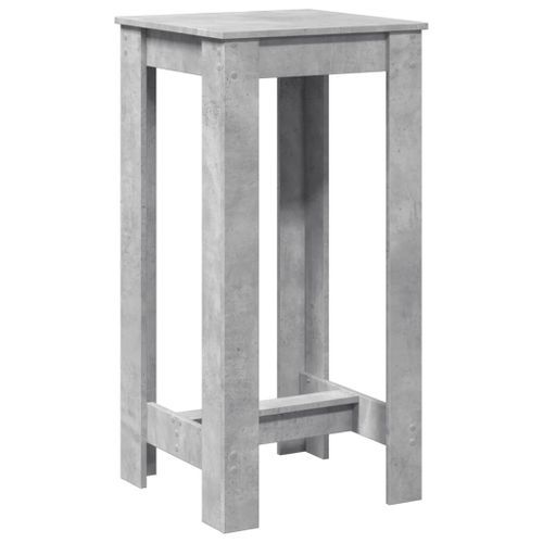 Table de bar gris béton 51x50x103,5 cm bois d'ingénierie - Photo n°2; ?>