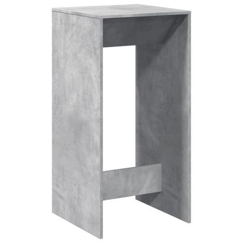 Table de bar gris béton 51x50x103,5 cm bois d'ingénierie - Photo n°2; ?>