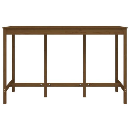 Table de bar Marron miel 180x80x110 cm Bois massif de pin - Photo n°3; ?>