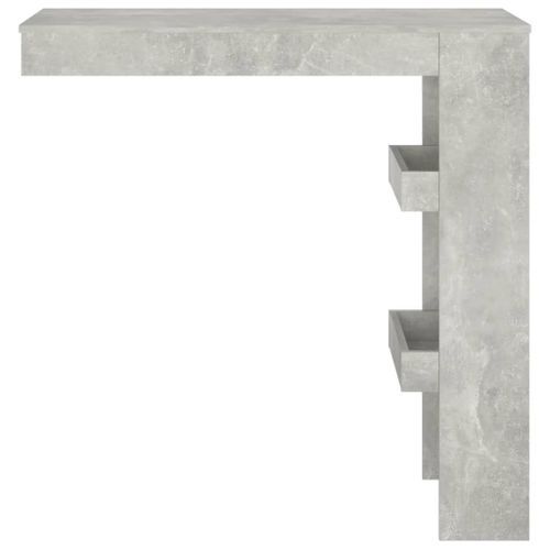 Table de bar murale Gris Béton 102x45x103,5cm Bois d'ingénierie - Photo n°3; ?>