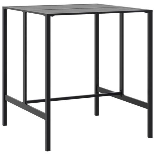 Table de bar noir 100x100x110 cm acier enduit de poudre - Photo n°2; ?>