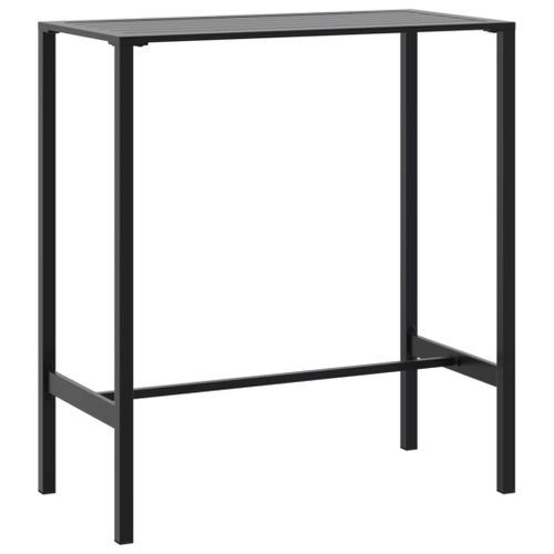 Table de bar noir 100x50x110 cm acier enduit de poudre - Photo n°2; ?>