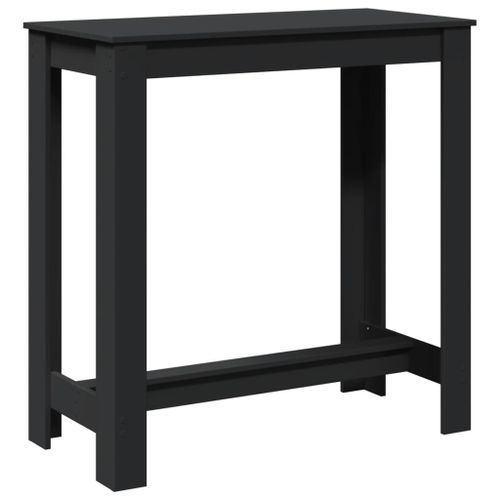 Table de bar noir 102x50x103,5 cm bois d'ingénierie - Photo n°2; ?>