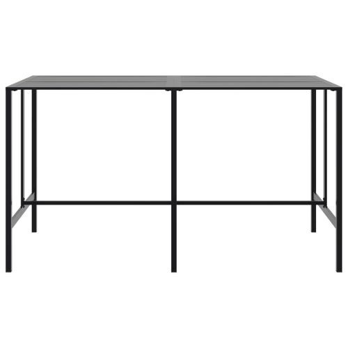 Table de bar noir 200x100x110 cm acier enduit de poudre - Photo n°3; ?>