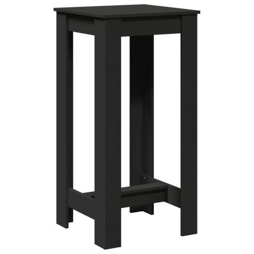 Table de bar noir 51x50x103,5 cm bois d'ingénierie - Photo n°2; ?>