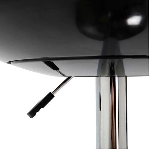Table de bar réglable plastique noir et pieds métal chromé Pich - Photo n°3; ?>